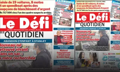 Voici la une du Défi Quotidien de ce Mercredi 06 Août 2025