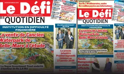 Voici la une du Défi Quotidien de ce Mercredi 20 Août 2025