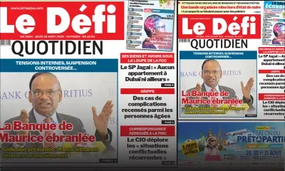 Voici la une du Défi Quotidien de ce Jeudi 27 Août 2025