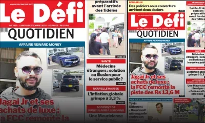 Voici la une du Défi Quotidien de ce Lundi 07 Septembre 2025