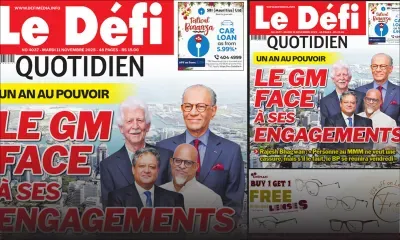 Voici la une du Défi Quotidien de ce Mardi 11 Novembre 2025