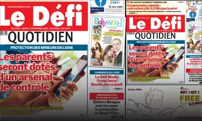Voici la une du Défi Quotidien de ce Jeudi 27 Novembre 2025