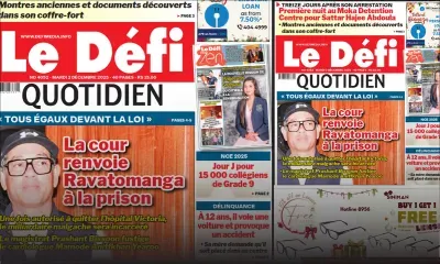 Voici la une du Défi Quotidien de ce Mardi 02 Decembre 2025