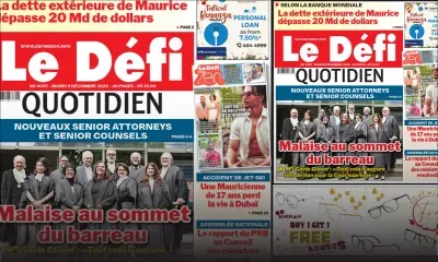 Voici la une du Défi Quotidien de ce Mardi 09 Decembre 2025