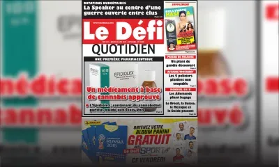 Voici la Une du Défi Quotidien de ce jeudi 28 juin 2018