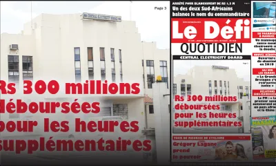 Voici la Une du Defi Quotidien de ce jeudi 13 Septembre 2018