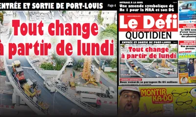 Voici la Une du Defi Quotidien de ce jeudi 22 Novembre 2018