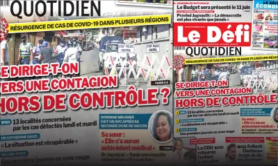 Voici la Une du Défi Quotidien de ce mercredi 26 mai 2021
