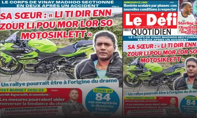 Voici la Une du Défi Quotidien de ce lundi 14 juin 2021