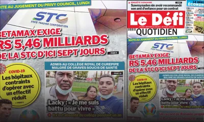 Voici la Une du Défi Quotidien de ce mercredi 16 juin 2021