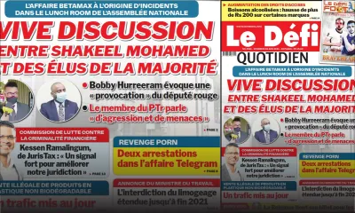 Voici la Une du Défi Quotidien de ce vendredi 18 juin 2021