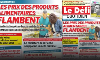 Voici la Une du Défi Quotidien de ce jeudi 8 juillet 2021