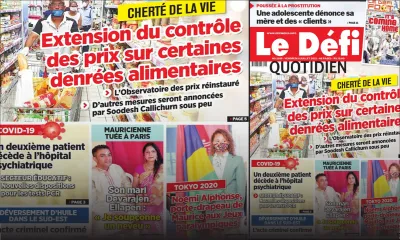 Voici la Une du Défi Quotidien de ce vendredi 9 juillet 2021