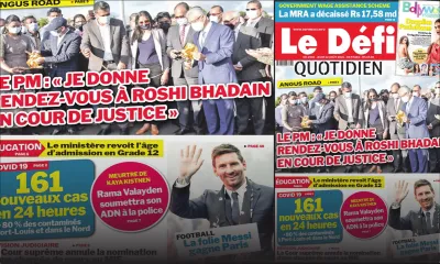 Voici la Une du Défi Quotidien de ce jeudi 12 Août 2021