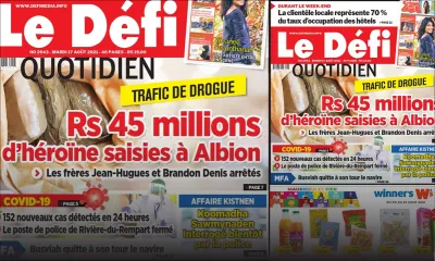 Voici la Une du Défi Quotidien de ce mardi 17 Août 2021