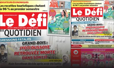 Voici la Une du Défi Quotidien de ce mardi 24 Août 2021