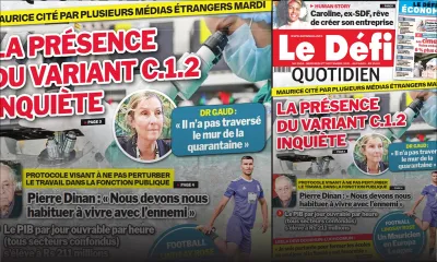 Voici la Une du Défi Quotidien de ce mercredi 01 Septembre 2021