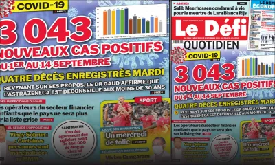 Voici la Une du Défi Quotidien de ce mercredi 15 Septembre 2021