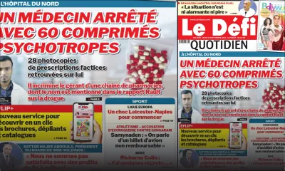 Voici la Une du Défi Quotidien de ce jeudi 16 Septembre 2021