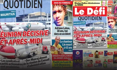 Voici la Une du Défi Quotidien de ce mardi 28 Septembre 2021