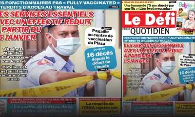 Voici la une du Défi Quotidien de ce jeudi 13 janvier 2022