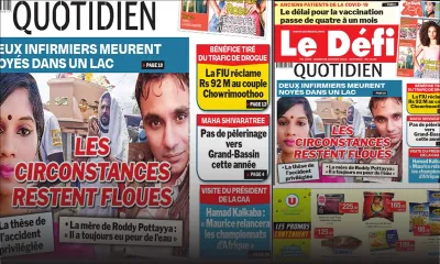 Voici la une du Défi Quotidien de ce mardi 18 janvier 2022