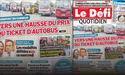 Voici la une du Défi Quotidien de ce mercredi 26 janvier 2022