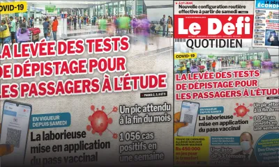 Voici la une du Défi Quotidien de ce mercredi 23 février 2022