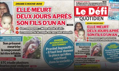 Voici la une du Défi Quotidien de ce mercredi 09 mars 2022