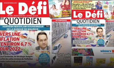 Voici la une du Défi Quotidien de ce jeudi 10 mars 2022