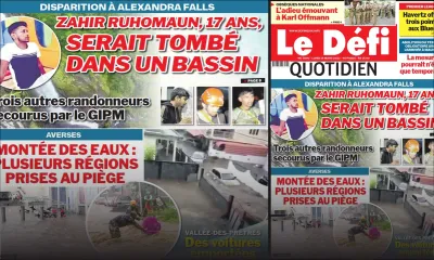 Voici la une du Défi Quotidien de ce lundi 14 mars 2022