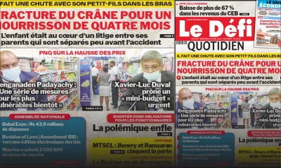 Voici la une du Défi Quotidien de ce mercredi 06 avril 2022