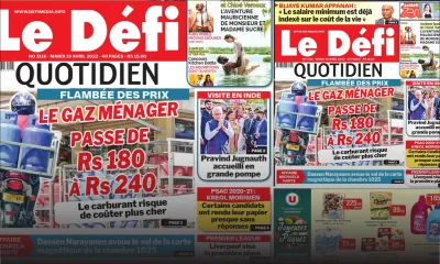 Voici la une du Défi Quotidien de ce mardi 19 avril 2022