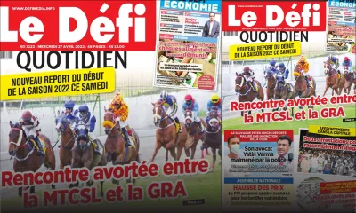 Voici la une du Défi Quotidien de ce mercredi 27 avril 2022