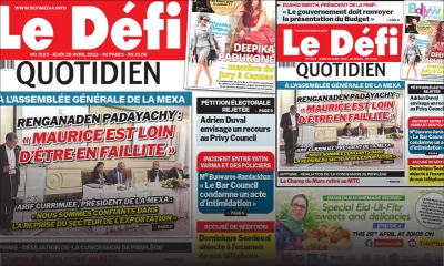 Voici la une du Défi Quotidien de ce jeudi 28 avril 2022