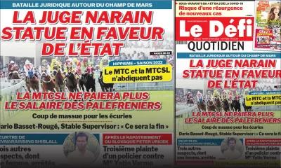 Voici la une du Défi Quotidien de ce mardi 10 Mai 2022