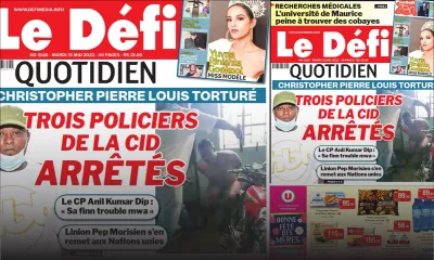 Voici la une du Défi Quotidien de ce mardi 31 Mai 2022