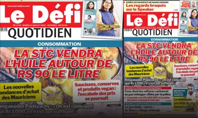 Voici la une du Défi Quotidien de ce mardi 12 Juillet 2022