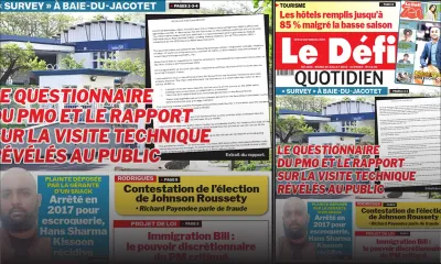 Voici la une du Défi Quotidien de ce mardi 26 Juillet 2022