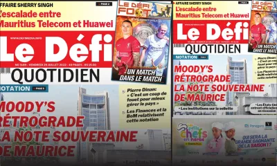 Voici la une du Défi Quotidien de ce vendredi 29 Juillet 2022