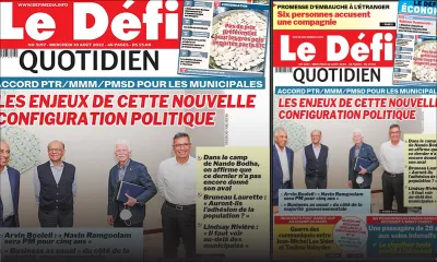 Voici la une du Défi Quotidien de ce mercredi 10 Août 2022