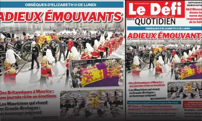 Voici la une du Défi Quotidien de ce mardi 20 Septembre 2022