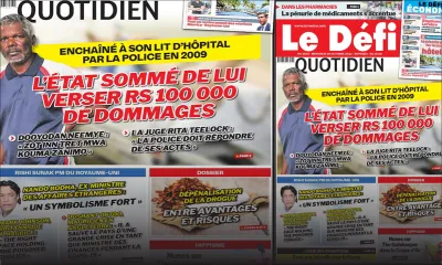 Voici la une du Défi Quotidien de ce mercredi 26 Octobre 2022