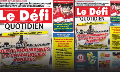 Voici la une du Défi Quotidien de ce lundi 31 Octobre 2022