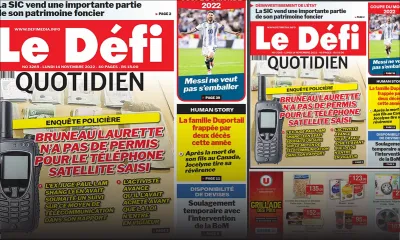 Voici la une du Défi Quotidien de ce lundi 14 Novembre 2022