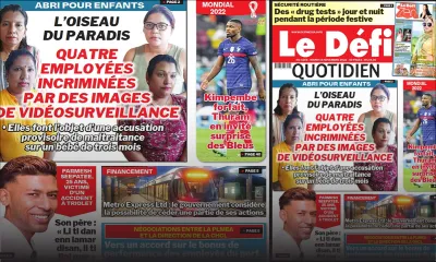 Voici la une du Défi Quotidien de ce mardi 15 Novembre 2022