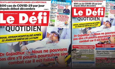 Voici la une du Défi Quotidien de ce mercredi 07 Décembre 2022