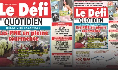 Voici la une du Défi Quotidien de ce Mardi 13 Août 2024