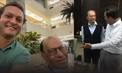 Photo post-hospitalisation : selfie de Navin Ramgoolam avec Dhaneshwar Damry