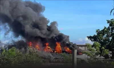Riche-Terre : incendie dans l’entrepôt de Polytol Paints